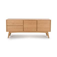 Allen Wooden TV With 2 Doors 2 Drawers In Natural - UK