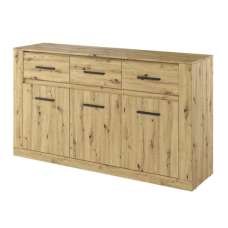 Allen Wooden Sideboard 3 Doors 3 Drawers In Artisan Oak - UK