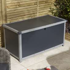 Alloya Plastic Garden Storage Box In Dark Grey - UK