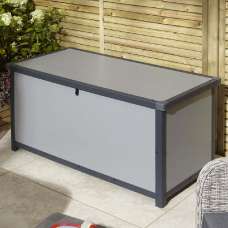Alloya Plastic Garden Storage Box In Light Grey - UK