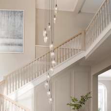 Allston 13 Clear Glass Pendant Ceiling Light In Nickel - UK