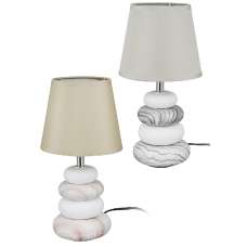 Allston Ceramic Set Of 2 Table Lamps - Beige And Grey - UK
