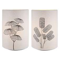 Allegan White Porcelain Floral Design Table Lamp In Pair - UK