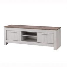 Alpina Medium TV Stand In Oak With Distressed Effect Top - UK