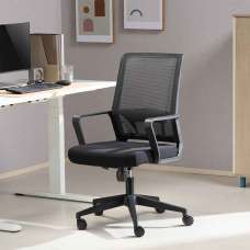 Alpine Fabric Home And Office Chair - Black - UK