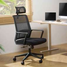 Alpine Fabric Home And Office Plus Chair - Black - UK