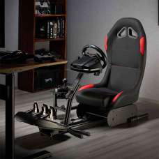 Alpine Faux Leather Cockpit Racing Chair - Red Black - UK