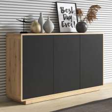 Altea Wooden Sideboard With 3 Doors In Torus Oak - UK