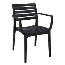 Alto Polypropylene Outdoor Armchair In Black - UK
