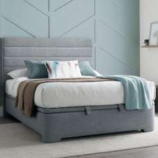 Alton Fabric Ottoman Storage Super King Size Bed In Grey - UK