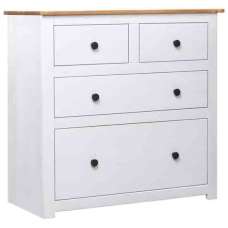Altoona Wooden Chest Of 4 Drawers In White - UK
