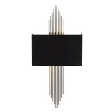 Alvion Metal Wall Light in Black and Silver - UK