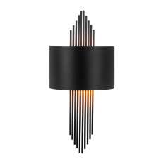 Alvion Metal Wall Light in Black - UK