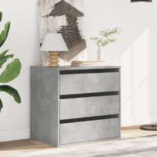 Amarillo Wooden Chest OF 3 Drawers In Concrete Grey - UK