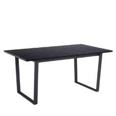 Amarillo Wooden Dining Table In Black Melamine Effect - UK