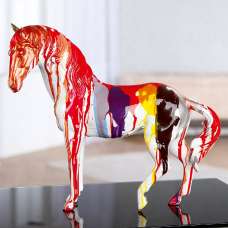 Ameli Synthetic Resin Horse Sculpture In Multicolour - UK
