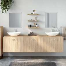 Amherst Wooden 6 Piece Bathroom Furniture Set In Oak - UK