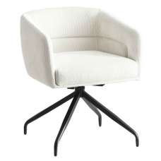 Amityville Fabric Swivel Home And Office Chair - White - UK