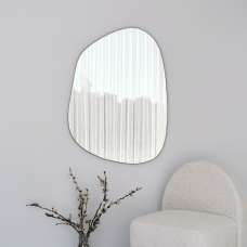 Amorphous Glass Pebble Wall Mirror in Transparent - UK