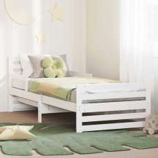 Anaheim Wooden Extendable Kids Bed In White - UK