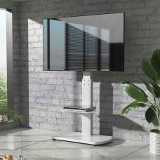 Angleton Wooden Pedestal TV stand - White - UK