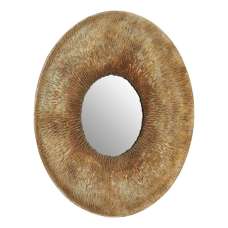 Annie Large Wall Bedroom Mirror In Gold Metal Frame - UK