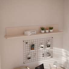 Ansley Wooden Wall Shelf in Sand - UK