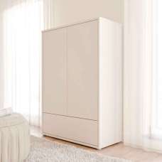 Ansley Wooden Wardrobe with 2 Doors 1 Drawer in Sand - UK