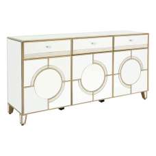 Antibes Mirrored Glass Sideboard In Antique Silver - UK