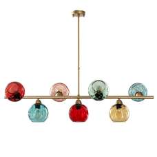 Benek 7 Light Metal Ceiling Pendant Light in Multicolour - UK