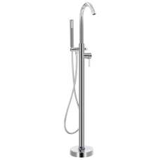 Apex Freestanding Bath Shower Mixer Tap With Shower Kit - Silver - UK
