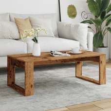 Aponka 102cm Wooden Coffee Table - Brown - UK