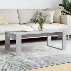 Aponka 102cm Wooden Coffee Table - Concrete Grey - UK