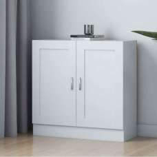 Aponka 80cm Wooden Storage Cabinet With 2 Doors - White - UK