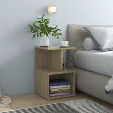 Aponka Wooden Bedside Cabinet With 1 Self - Sonoma Oak - UK