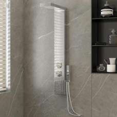 Appleton 4 Modes Shower Panel System With Shower Kit 1140mm Height - Silver - UK