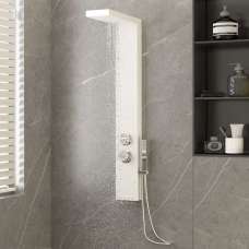 Appleton 4 Modes Shower Panel System With Shower Kit 1140mm Height - White - UK