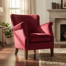 Aquarii Fabric Bedroom Chair in Bordeaux - UK