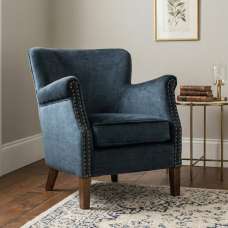 Aquarii Fabric Bedroom Chair in Deep Ocean - UK
