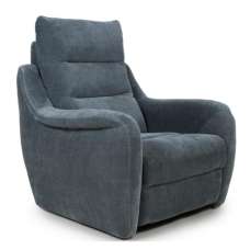 Arcata Fabric Electric Recliner 1 Seater Sofa In Dusk - UK