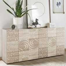 Ardent Wooden Sideboard With 3 Doors In Sonoma Oak - UK