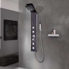 Ardmore 3 Modes Shower Panel System With Shower Kit 1330mm Height - Brown - UK