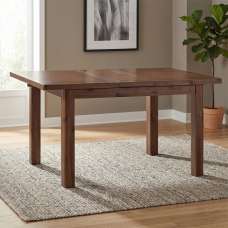 Areli Small Wooden Extending Dining Table In Dark Brown - UK
