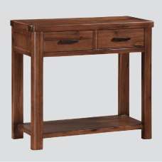 Areli Wooden Console Table With 2 Drawers In Dark Brown - UK