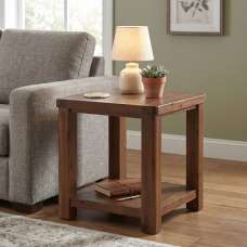 Areli Wooden End Table In Dark Brown - UK