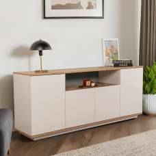 Arista Wooden Console Table in Cashmere and Atlantic Pine - UK
