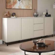 Arkley Wooden Sideboard With 3 Doors 3 Drawers In Cashmere - UK