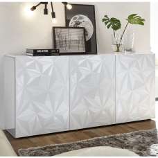 Arlon High Gloss Sideboard With 3 Doors In White - UK