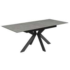 Armada Large Ceramic Extending Dining Table In Matte Grey - UK