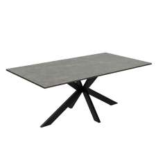 Armada Rectangular Ceramic Coffee Table In Matte Grey - UK